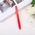 Red retractable erasable gel pen with transparent barrel and rubber grip for students - Retractable/0.5mm / Red
