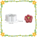 Plum flower silicone candle mold with precise dimensions for DIY resin flower crafting - Flower Style 008 / Semi-transparent White
