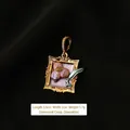 Baroque style vintage gold flower pendant with pearl inlay on black velvet background - Purple Vintage Style (7)