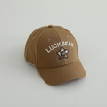 Brown cotton baseball cap for kids featuring Luck Bear embroidery and star graphic - 50-52cm 1-5 Years / Khaki