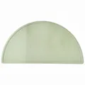 Mint green D-shaped silicone slow feeder mat for dogs with anti-spill edge design - Placemat / Mint Green