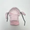 Copertura leva cambio auto in maglia rosa a forma di felpa con orecchie di coniglio - Vecchio Rosa