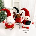 Three-piece set of Christmas sequin plush dolls including Santa, Reindeer, and Snowman - Santa + Snowman + Reindeer