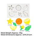 Mini silicone mold featuring starfruit and lemon shapes for resin and chocolate crafts - 1# Gray B850