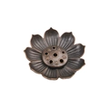 Porte-encens fleur de lotus en alliage avec plusieurs trous et finition en bronze - Porte-encens Lotus / Bronze Rouge