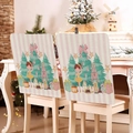 Pink striped Christmas chair covers with Nutcracker and ballerina pattern decor - Ballerina and Nutcracker (YT05-20)