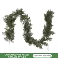 Green PE faux pine needle Christmas garland, Style D, 200cm long for festive decor - Style D 2M