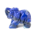 Lapis Lazuli elephant figurine carved from natural deep blue crystal gemstone - Lapis Lazuli