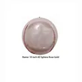 10 inch 4D round balloon in rose gold finish with metallic mirror luster surface - 10" / Rose Gold