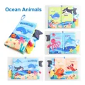 Sea World baby cloth book with 3D marine animal tails for early sensory development - Sea World Theme