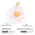 Irregular pink crystal butterfly pendant in gold stainless steel with 14mm size specs - PJ92037A-Pink Stone Sun