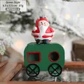 Grüner Weihnachtsanhänger aus Eisen mit Weihnachtsmann-Figur, Größe 9.5 x 5.5 cm Deko - Grüner Weihnachtsmann Stil