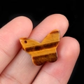 Tigerauge Schmetterling Anhänger für DIY Schmuck mit natürlicher goldbrauner Textur - Tigerauge