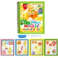 Reusable magic water drawing book set with cartoon fruit patterns and refillable pen - Happy Fruit