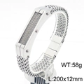 Silbernes Herrenarmband aus gedrehtem Stahldraht im Industrial-Design, Gewicht 58g - Silber (KB182959-KFC) / 20cm