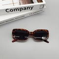 Flachbild von Vintage-Sonnenbrille mit Leopardenmuster auf Büchern für modischen Stil - Leopardenmuster