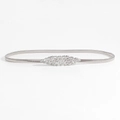 Elastic silver metal waist chain belt with sparkling diamond-studded rhombus buckle - 19414 Silver Shuttle Rhinestone Buckle