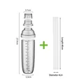 1000ml clear plastic shaker with measurements and 40cm stirrer for cocktails - 1000ml Shaker Cup + 40cm Lemon Muddler