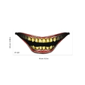 Halloween scary stitched mouth tattoo sticker with sharp teeth for horror cosplay - Mouth Pattern (FF-029)