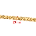 18K gold plated 13mm stainless steel metal chain for DIY necklaces and bracelets - 18K Gold Plated Three-row Chain 13mm