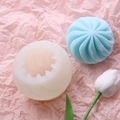 Spiralgestreifte Kugel Silikonform für DIY Duftkerzen und handgefertigte Seifen - Spiralgestreifte Kugelform