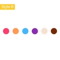 6-color acrylic paint set strips for kids DIY painting, version B including pink and blue - 2ml 6 Colors Style B Single Strip