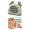 Green Fast Push interactive cube toy with four game modes for hand-eye coordination - Green Deer
