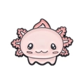 Spilla in metallo a forma di axolotl rosa cartone animato con finitura in smalto lucido - Stile Sorriso