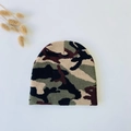 Comfortable baby winter knit beanie featuring a classic camouflage pattern for outdoor use - Army Green Camouflage (5061509487926)