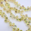 6mm champagne yellow faceted crystal glass beads with iridescent AB coating for jewelry diy - 6mm/Approx 89pcs / Bright Gold