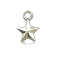 Pendentif étoile en alliage d'argent vintage avec anneau pour collier et bijoux DIY - Pentagramme Argent Antique 8x11mm
