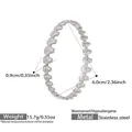 Bracelet tête de mort de style punk en acier inoxydable avec placage d'or 18k - Forme de Crâne Argent (Z386)