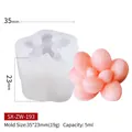 Moule en silicone succulent 3D pour bougies DIY avec fleur rose et échelle de taille - Moule Succulente (ZW-193) / Blanc