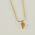 Golden snake chain necklace featuring a crystal-encrusted letter P pendant for women - Gold Letter P (With Chain)