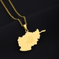 Collier carte calligraphie arabe Allah doré