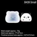 Small panda silicone mold for DIY fondant with 7x5.8x3cm dimensions and 70g weight - 3#Transparent Small (B439)