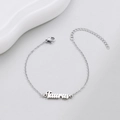 Silver stainless steel Taurus zodiac bracelet with delicate chain and lobster clasp - Taurus Steel