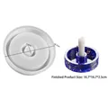 White silicone mold for striped round candle holders with finished 16.7cm sample - Single Hole Candlestick - Large