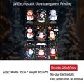9-sheet set of Santa and Snowman Christmas window static stickers for glass decor - Santa Snowman Static Cling (wmsd-65) / 9 Sheets (20*30CM)