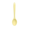 Single piece yellow integrated silicone spoon for non-stick cooking with hanging hole - Solid Spoon / Yellow