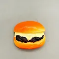 Realistic 3D hamburger fridge magnet with colorful layers of cream and purple sauce - Beef Burger