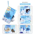 Arctic World soft baby cloth book with 3D animal tails and educational polar animal patterns - Arctic World Theme (JL568-6)
