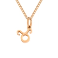 Minimalist rose gold stainless steel Taurus zodiac sign pendant necklace for women - Taurus-Rose Gold