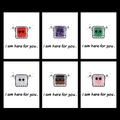 Süße natürliche Kristallquarzsteine mit Heilbotschaftskarten 'I am here for you' - Zufälliger Mix aus 6 / Set