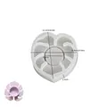 Leaf shaped heart silicone mold for resin candle base and jewelry tray making - No. 1 Leaf Candle Holder (Heart Leaf)