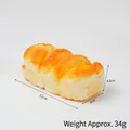 Modèle de pain grillé réaliste en mousse PU 11x6x4,5cm pour photo et décor - Petit Pain Carré (Toast)