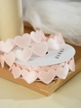 Pink heart-shaped satin ribbon spool for Valentine's gift wrapping and DIY crafts - 2.5CM Width/9M Roll / Champagne