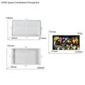 Moules en silicone détaillés pour boîte d'échecs DIY avec dimensions et motifs - Moule de Boîte de Rangement d'Échecs Carré (D3066)