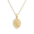 Collana con ciondolo a farfalla dorata geometrica con piccoli cristalli incastonati - Oro