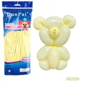 Macaron gelbe lange Zauberballons 100er Pack für kreatives Weben und DIY Bärenformen - 100 Stk/Packung / Macaron Gelb